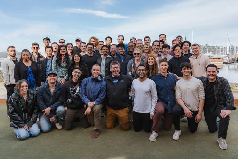 Large group of team members.