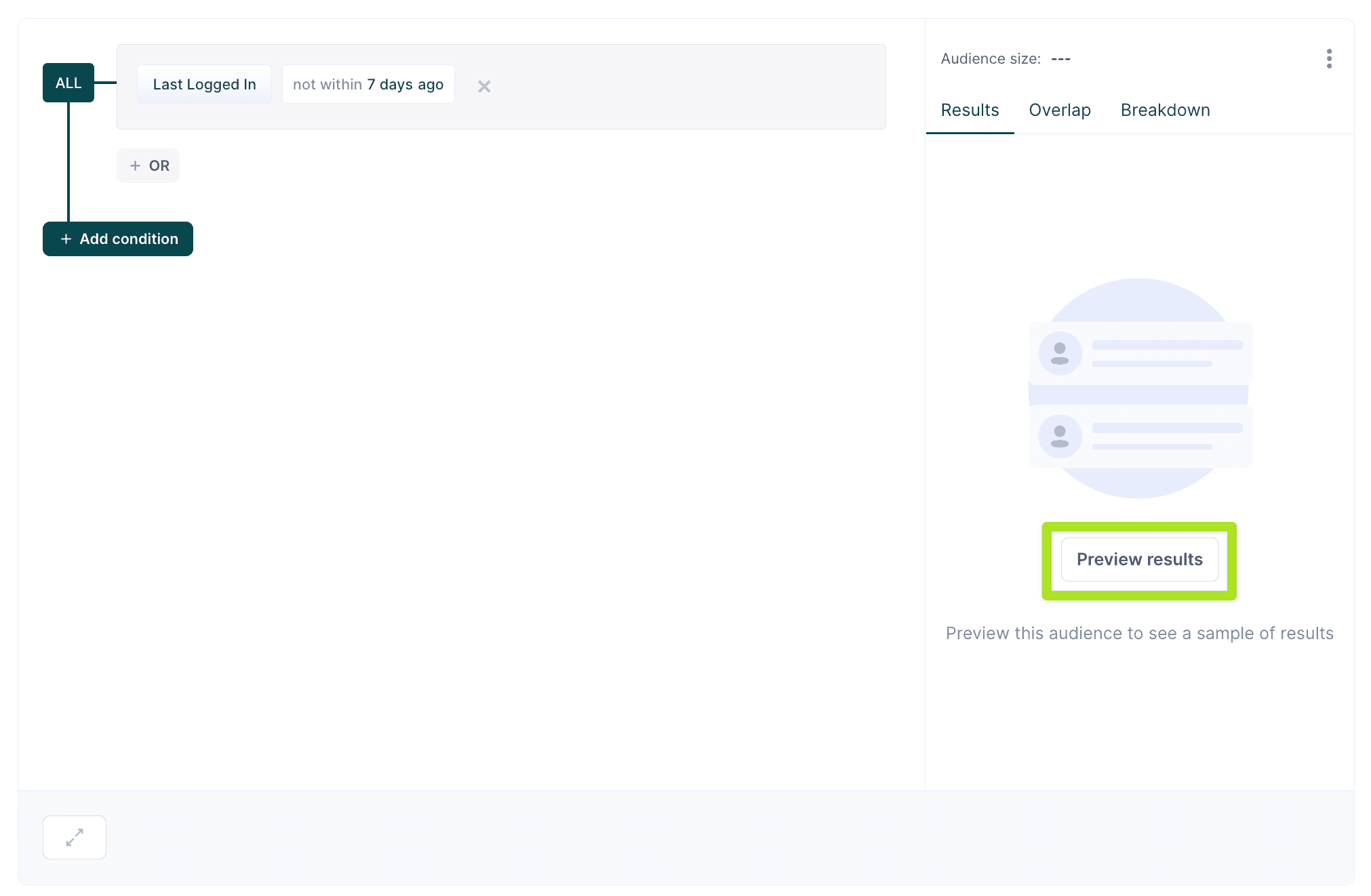 Preview audience results