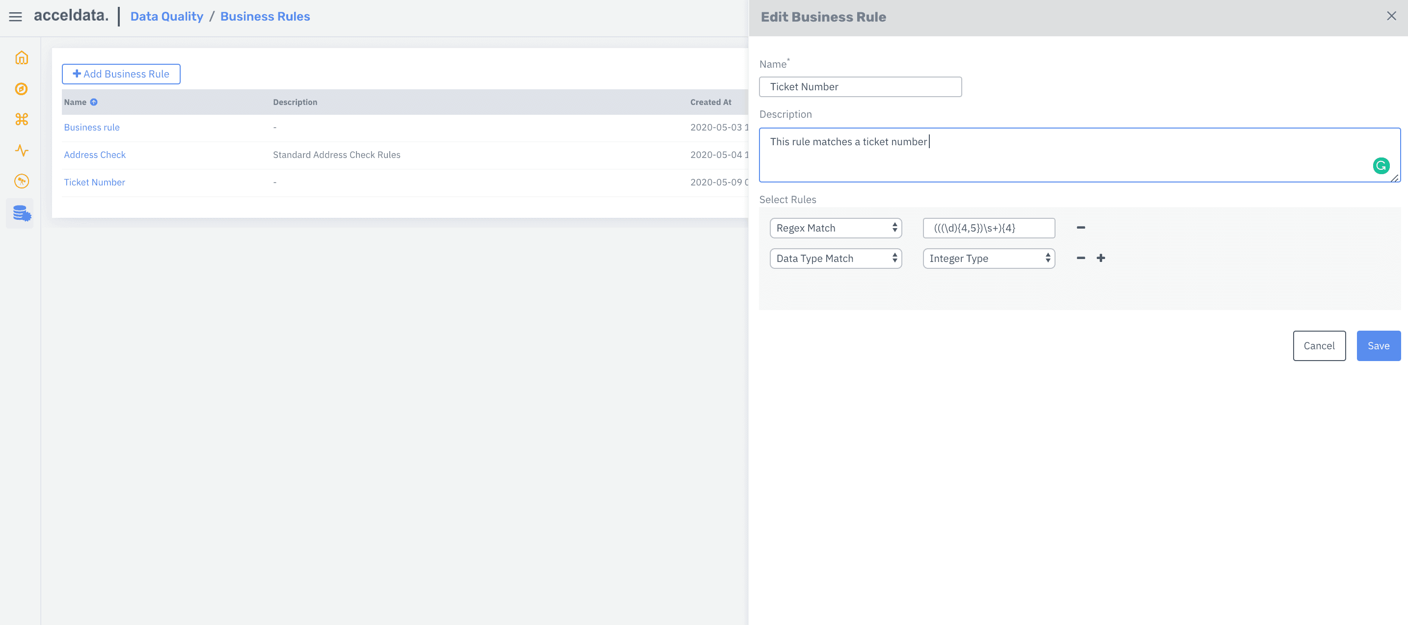 Acceldata's Data Quality tool