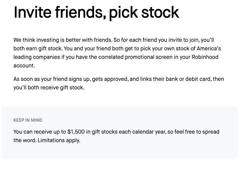 The Robinhood referal marketing campaign