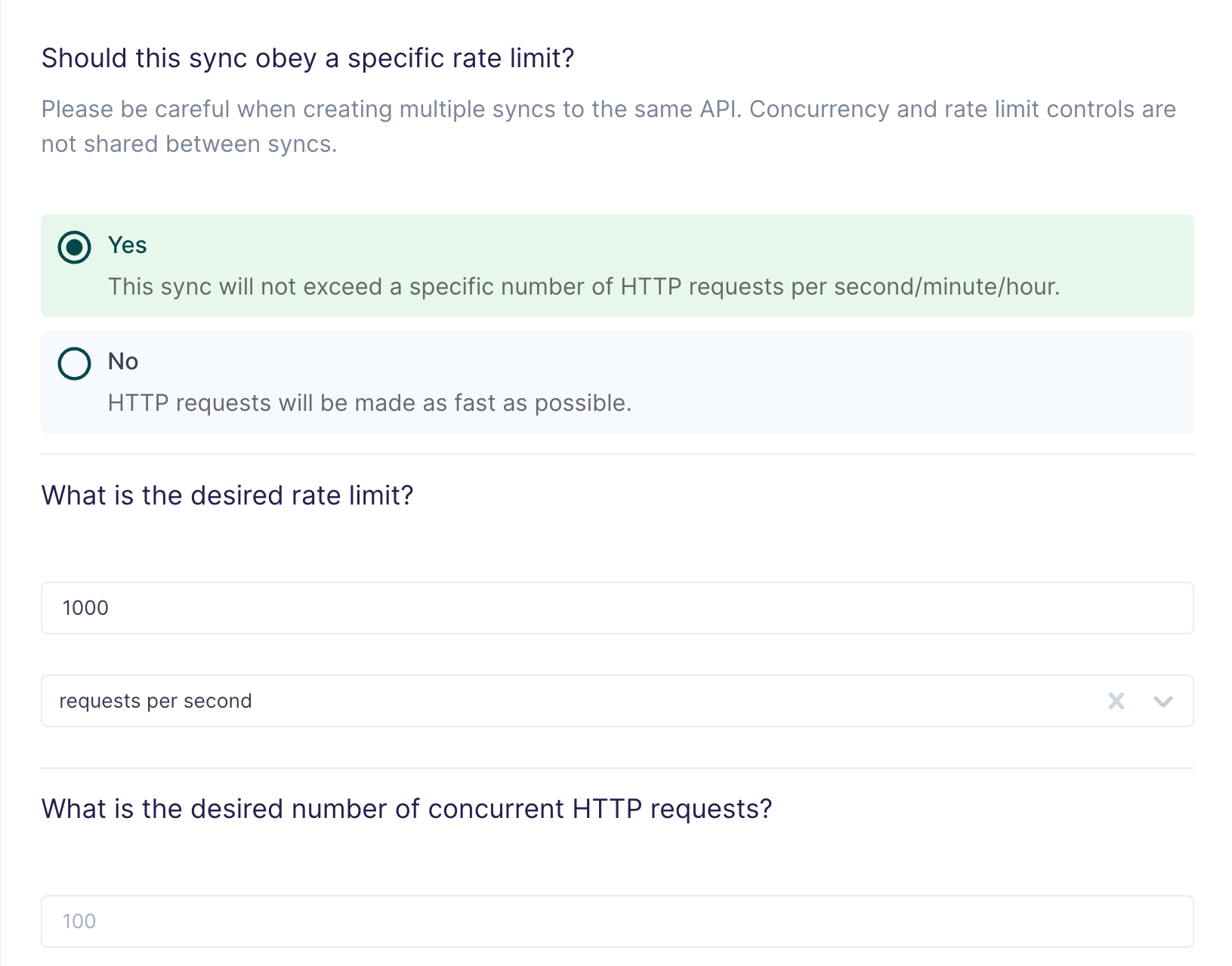 Configuring rate limits and concurrency in the Hightouch UI