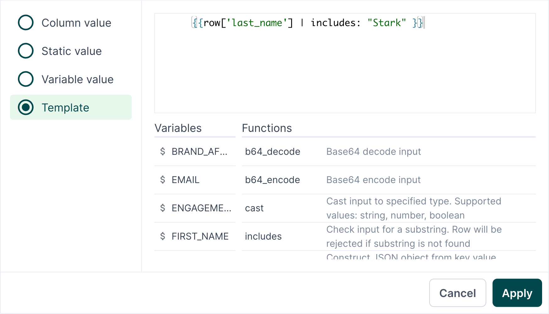 Template Mapping